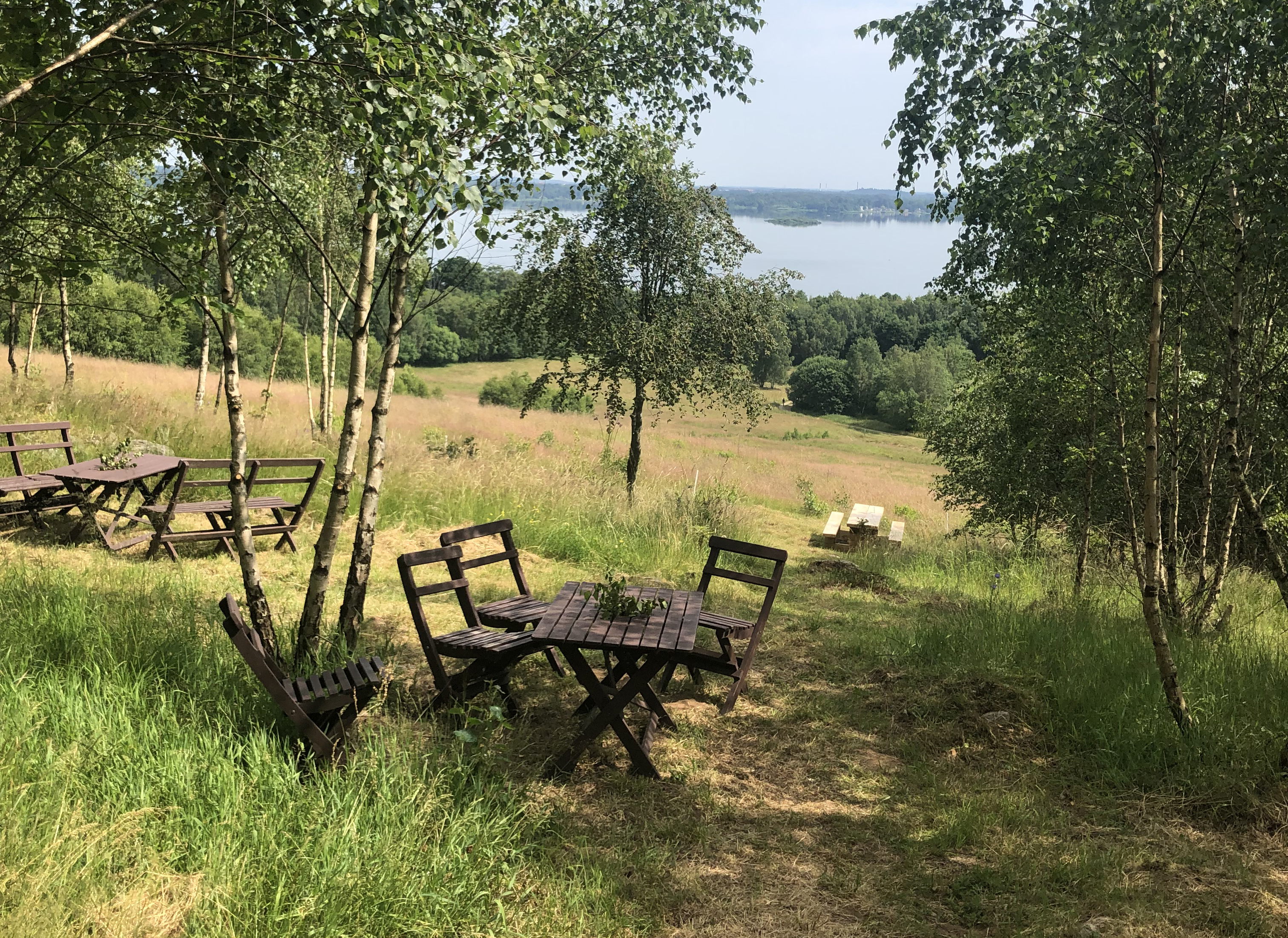 Utsikt över Finjasjön från nya lägerplatsen.